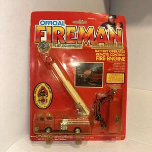 Manley‎ Toys Fire Engine Battery Operated Remote Vintage NIP Model 61-009 1990